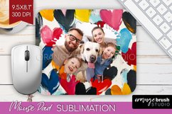Valentines Day Photo Mouse Pad PNG - Heart Picture Frame Pad Product Image 1
