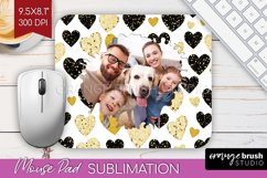 Valentines Day Photo Mouse Pad PNG - Heart Picture Frame Pad Product Image 1