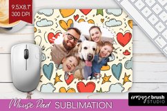 Valentines Day Photo Mouse Pad PNG - Heart Picture Frame Pad Product Image 1