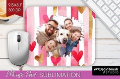 Valentines Day Photo Mouse Pad PNG - Heart Picture Frame Pad Product Image 1