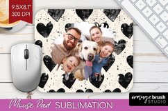 Valentines Day Photo Mouse Pad PNG - Heart Picture Frame Pad Product Image 1