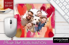Valentines Day Photo Mouse Pad PNG - Heart Picture Frame Pad Product Image 1