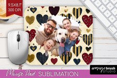 Valentines Day Photo Mouse Pad PNG - Heart Picture Frame Pad Product Image 1
