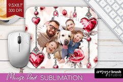Valentines Day Photo Mouse Pad PNG - Heart Picture Frame Pad Product Image 1