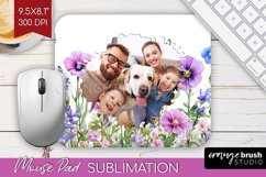 Wildflowers Photo Mouse Pad PNG - Floral Picture Frame Mouse Product Image 1