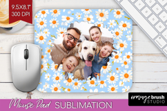 Retro Flowers Photo Mouse Pad PNG - Floral Picture Frame Pad Product Image 1