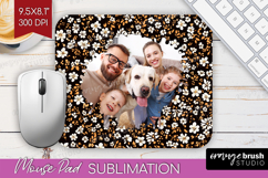 Retro Flowers Photo Mouse Pad PNG - Floral Picture Frame Pad Product Image 1