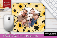 Retro Flowers Photo Mouse Pad PNG - Floral Picture Frame Pad Product Image 1