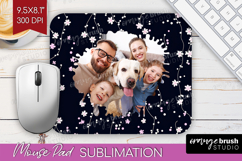 Retro Flowers Photo Mouse Pad PNG - Floral Picture Frame Pad Product Image 1