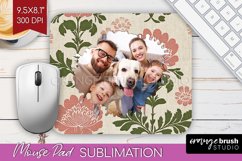 Flowers Photo Mouse Pad PNG - Vintage Floral Picture Frame Product Image 1