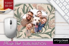 Flowers Photo Mouse Pad PNG - Vintage Floral Picture Frame Product Image 1