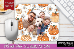 Pumpkun Photo Mouse Pad PNG - Fall Picture Frame Mouse Pad Product Image 1