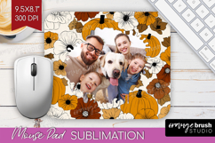 Pumpkun Photo Mouse Pad PNG - Fall Picture Frame Mouse Pad Product Image 1