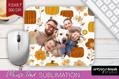 Pumpkun Photo Mouse Pad PNG - Fall Picture Frame Mouse Pad Product Image 1