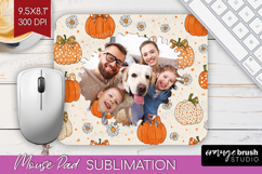 Pumpkun Photo Mouse Pad PNG - Fall Picture Frame Mouse Pad Product Image 1