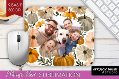 Pumpkun Photo Mouse Pad PNG - Fall Picture Frame Mouse Pad Product Image 1