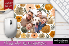 Pumpkun Photo Mouse Pad PNG - Fall Picture Frame Mouse Pad Product Image 1