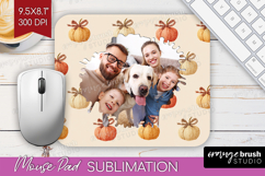Pumpkun Photo Mouse Pad PNG - Fall Picture Frame Mouse Pad Product Image 1