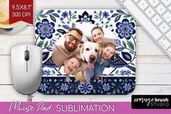 Folk Flowers Photo Mouse Pad PNG - Floral Picture Frame Pad Product Image 1