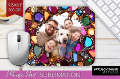Gem Texture Photo Mouse Pad PNG - Gemstone Picture Frame Pad Product Image 1