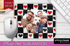Heart Pattern Photo Mouse Pad PNG - Valentines Day Picture Product Image 1
