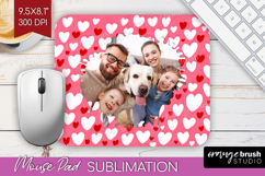 Heart Pattern Photo Mouse Pad PNG - Valentines Day Picture Product Image 1