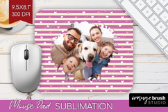 Heart Pattern Photo Mouse Pad PNG - Valentines Day Picture Product Image 1