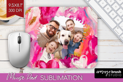 Heart Pattern Photo Mouse Pad PNG - Valentines Day Picture Product Image 1