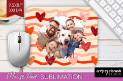 Heart Pattern Photo Mouse Pad PNG - Valentines Day Picture Product Image 1