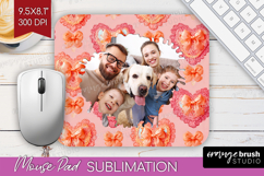 Heart Pattern Photo Mouse Pad PNG - Valentines Day Picture Product Image 1