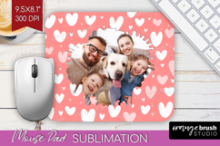 Heart Pattern Photo Mouse Pad PNG - Valentines Day Picture Product Image 1