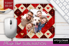 Heart Pattern Photo Mouse Pad PNG - Valentines Day Picture Product Image 1