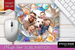 Pearl Photo Mouse Pad PNG - Pearl Texture Picture Frame Pad Product Image 1
