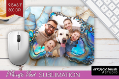 Pearl Photo Mouse Pad PNG - Pearl Texture Picture Frame Pad Product Image 1