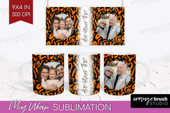 Halloween Photo Mug Wrap PNG - Brush Stroke Picture Frame Product Image 1
