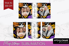 Halloween Photo Mug Wrap PNG - Brush Stroke Picture Frame Product Image 1