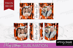 Halloween Photo Mug Wrap PNG - Brush Stroke Picture Frame Product Image 1