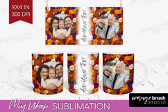 Halloween Photo Mug Wrap PNG - Brush Stroke Picture Frame Product Image 1