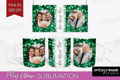 Glitter Photo Mug Wrap PNG - Sparkle Picture Frame Mug Product Image 1