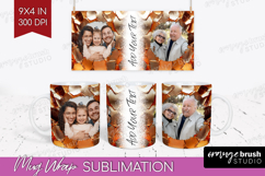 Rose Gold Photo Mug Wrap PNG - Abstract Picture Frame Mug Product Image 1