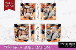Rose Gold Photo Mug Wrap PNG - Abstract Picture Frame Mug Product Image 1