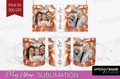Rose Gold Photo Mug Wrap PNG - Abstract Picture Frame Mug Product Image 1