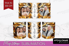 Rose Gold Photo Mug Wrap PNG - Abstract Picture Frame Mug Product Image 1