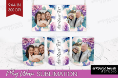 Floral Photo Mug Wrap PNG - Sping Flowers Picture Frame Mug Product Image 1