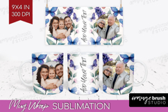 Floral Photo Mug Wrap PNG - Sping Flowers Picture Frame Mug Product Image 1