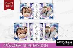 Floral Photo Mug Wrap PNG - Sping Flowers Picture Frame Mug Product Image 1