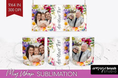 Spring Photo Mug Wrap PNG - Flowers Picture Frame Mug Product Image 1
