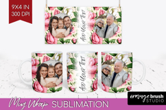 Spring Photo Mug Wrap PNG - Flowers Picture Frame Mug Product Image 1