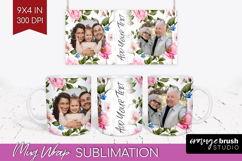 Spring Photo Mug Wrap PNG - Flowers Picture Frame Mug Product Image 1