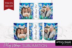 Stained Glass Photo Mug Wrap PNG - Flowers Picture Frame Mug Product Image 1